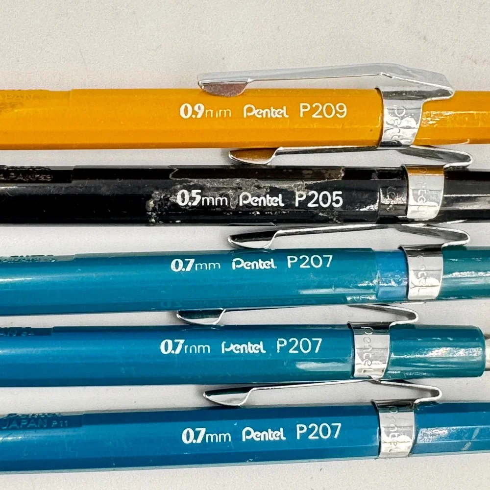 Pentel Mechanical Pencil Set Multi P205 P207 P209 Drafting Lot 5ct